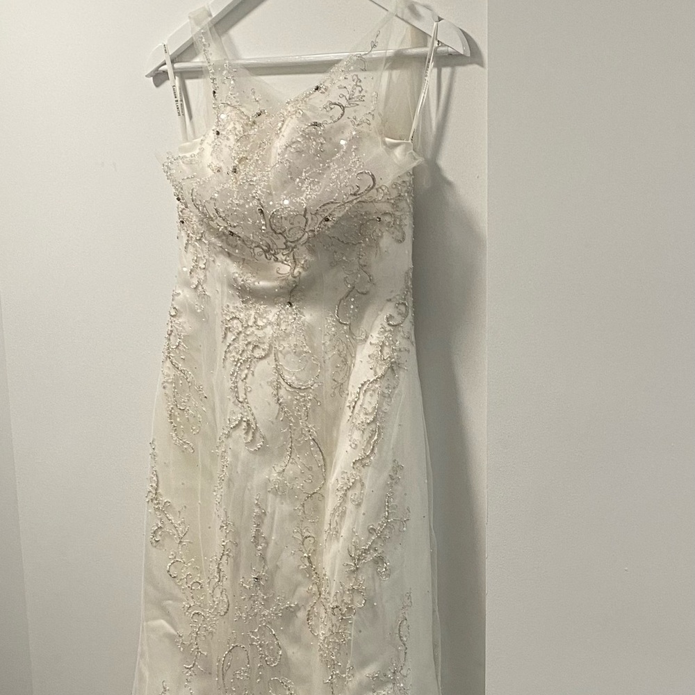 Swarovski Crystal Custom Made Wedding Gown - Illusion neckline